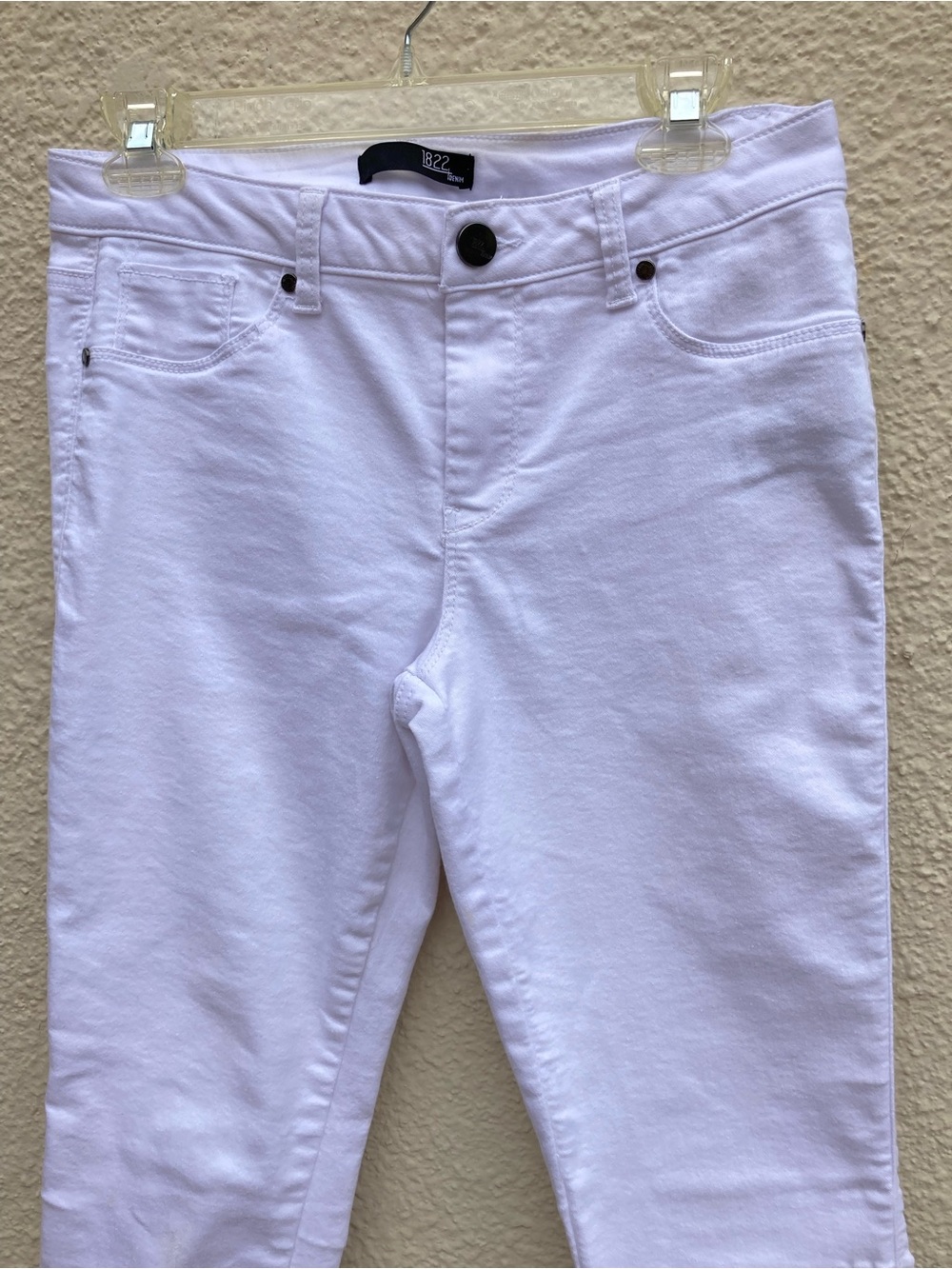 1822 Denim Stretch Ankle Butter Jeans White Slim Fit Size 10 - Picture 4 of 13